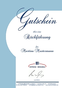 Hypnose Geschenkgutschein